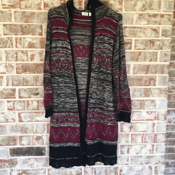 Cato Sweaters - Cato Fair Isle Long Hooded Duster Cardigan 22/24